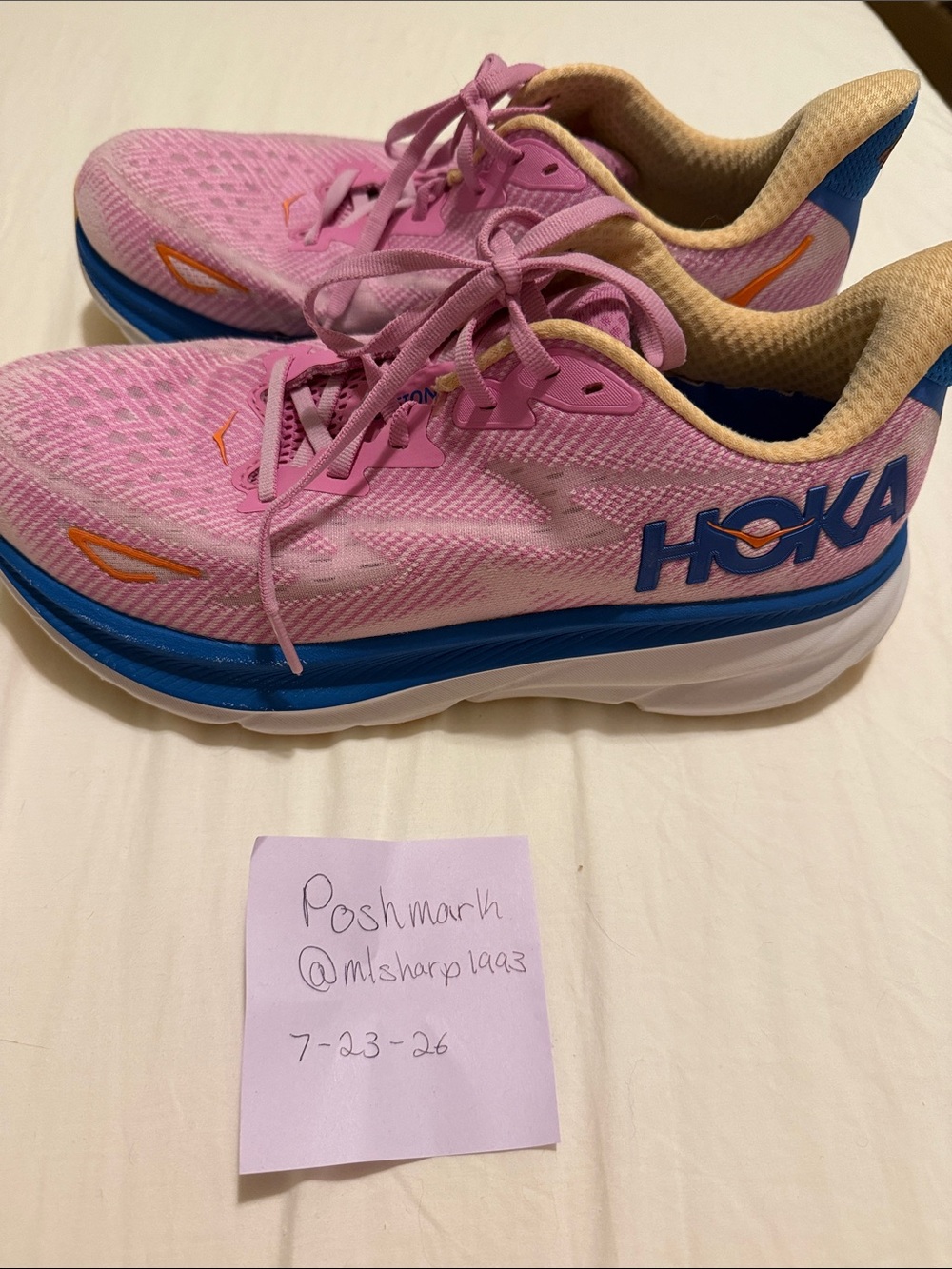 Hoka Clifton 9 Running Shoes Cyclamen/Sweet Lilac sz 9D - Picture 6 of 12